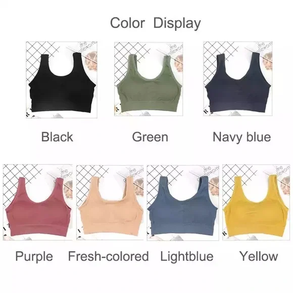 Deep V Back Sports Bra, Gathered Shockproof Running Bra, Seamless In one size - Picture 3 of 7